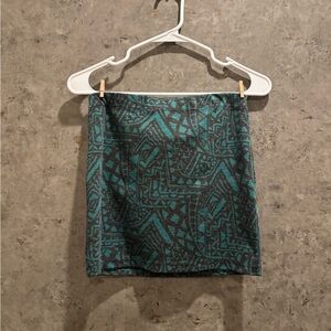 Patterned Teal Skirt